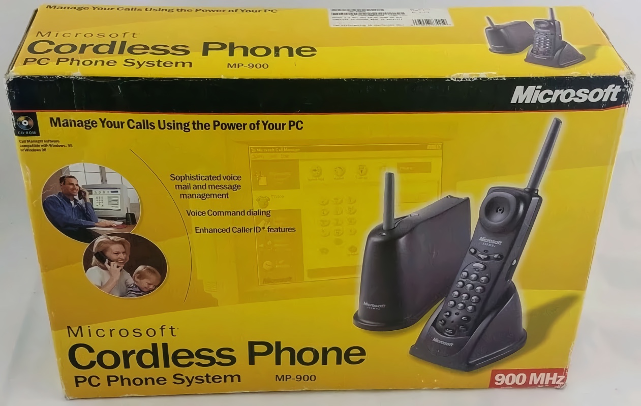 Microsoft Cordless Phone System Box Front (1998)